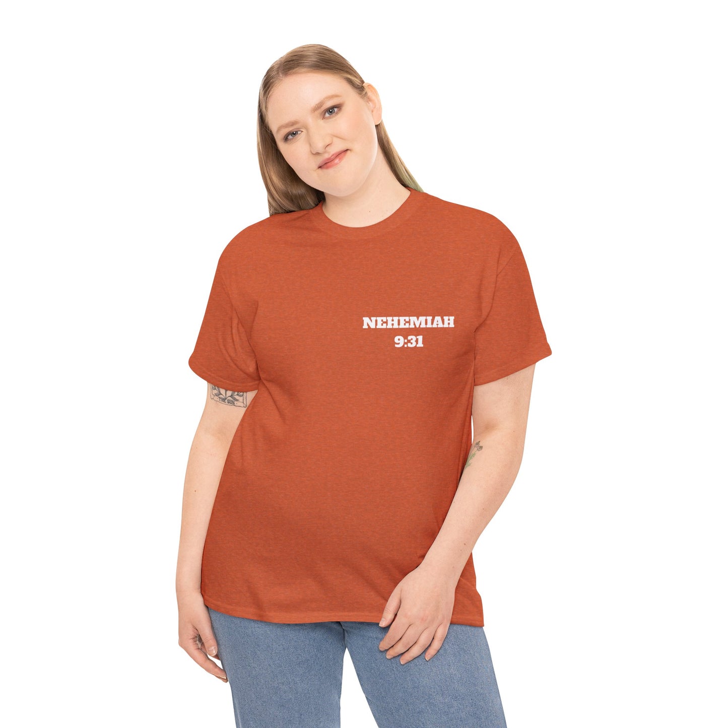 Nehemiah 9:31 Christian T-Shirt, Christian Gifts, Christian Back To School Gifts, Trendy Christian Apparel
