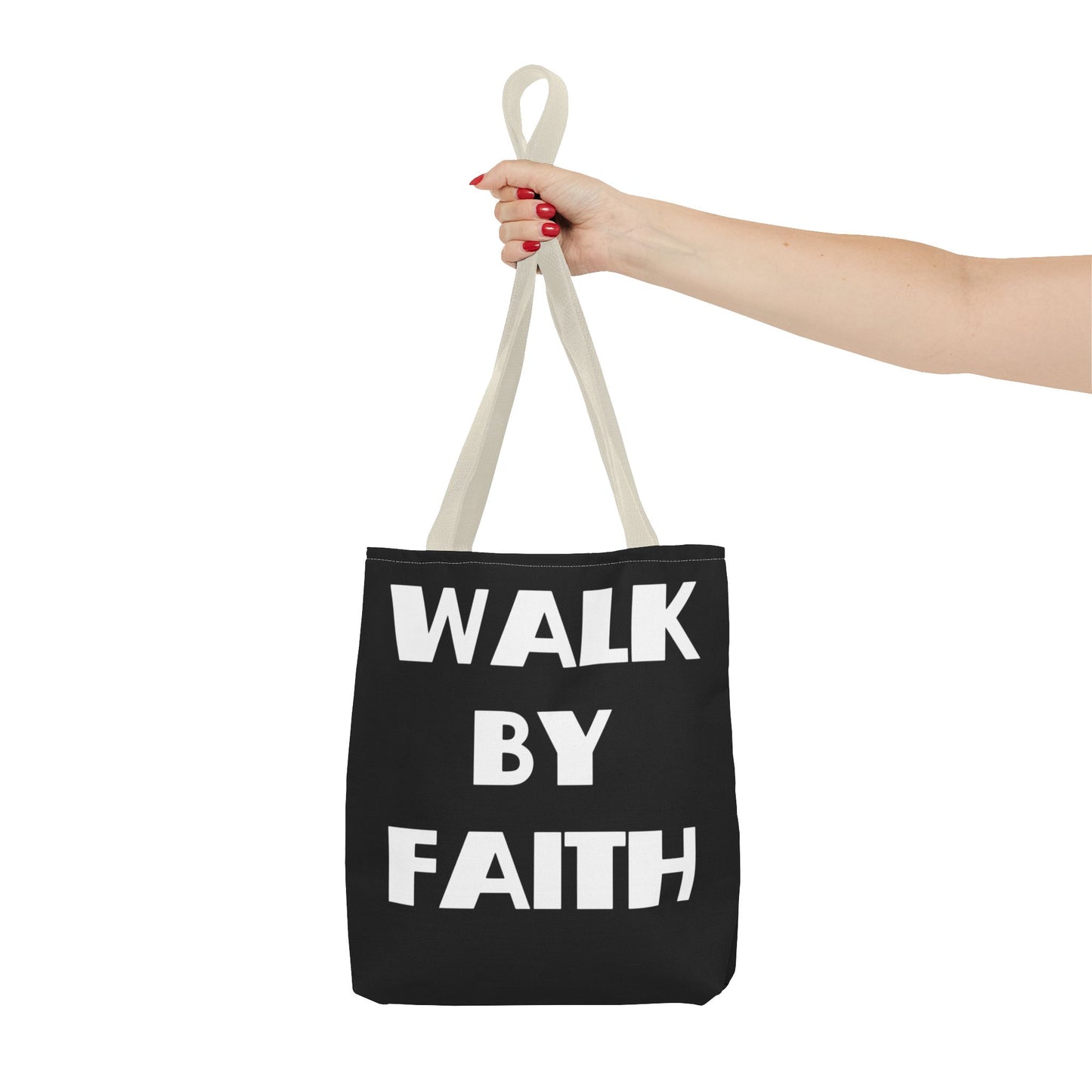 Walk by Faith Not Christian Tote Bag, Christian Gifts, Christian Back To School Gifts, Trendy Christian Apparel