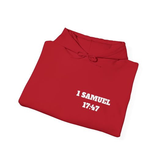 1 Samuel 17:47 Christian Hoodie, Christian Gifts, Christian Back To School Gifts, Trendy Christian Apparel