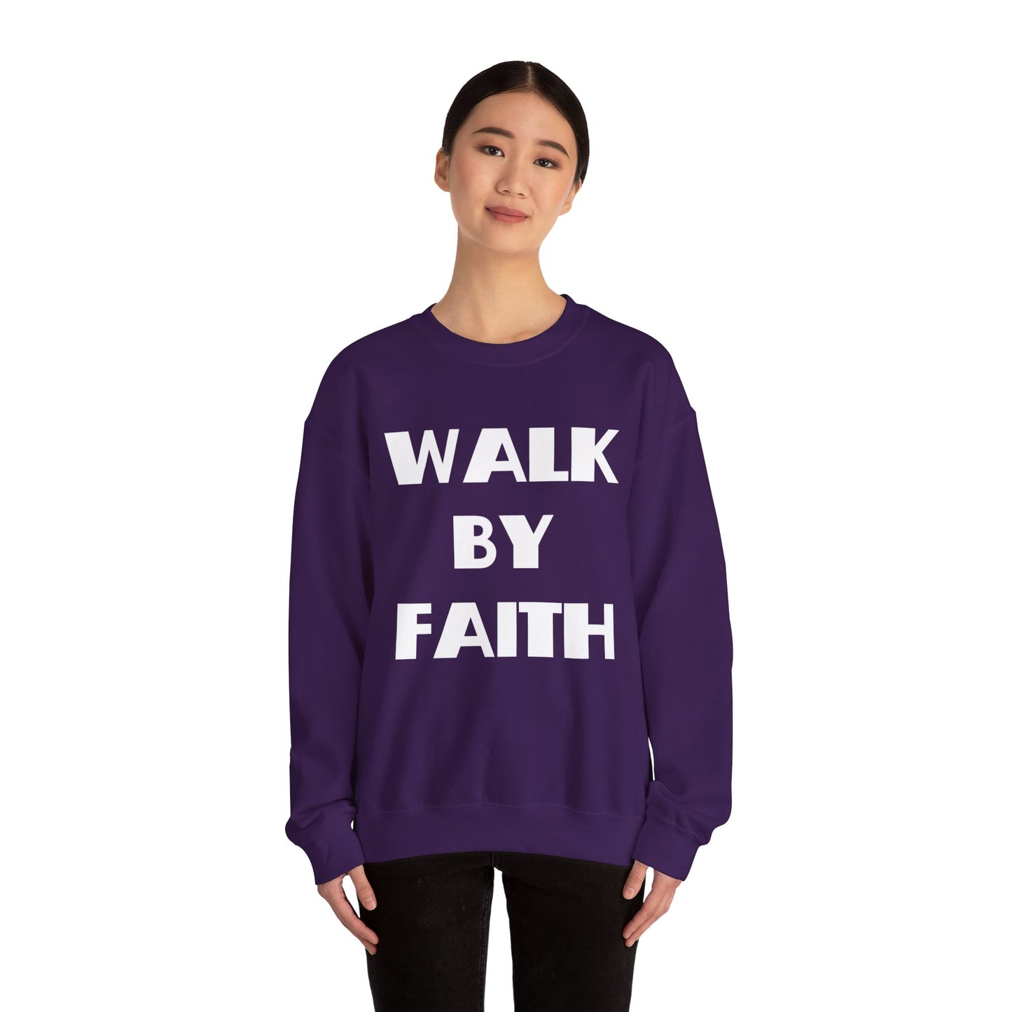 Walk By Faith Christian Sweatshirt, Christian Gifts, Christian Back To School Gifts, Trendy Christian Apparel