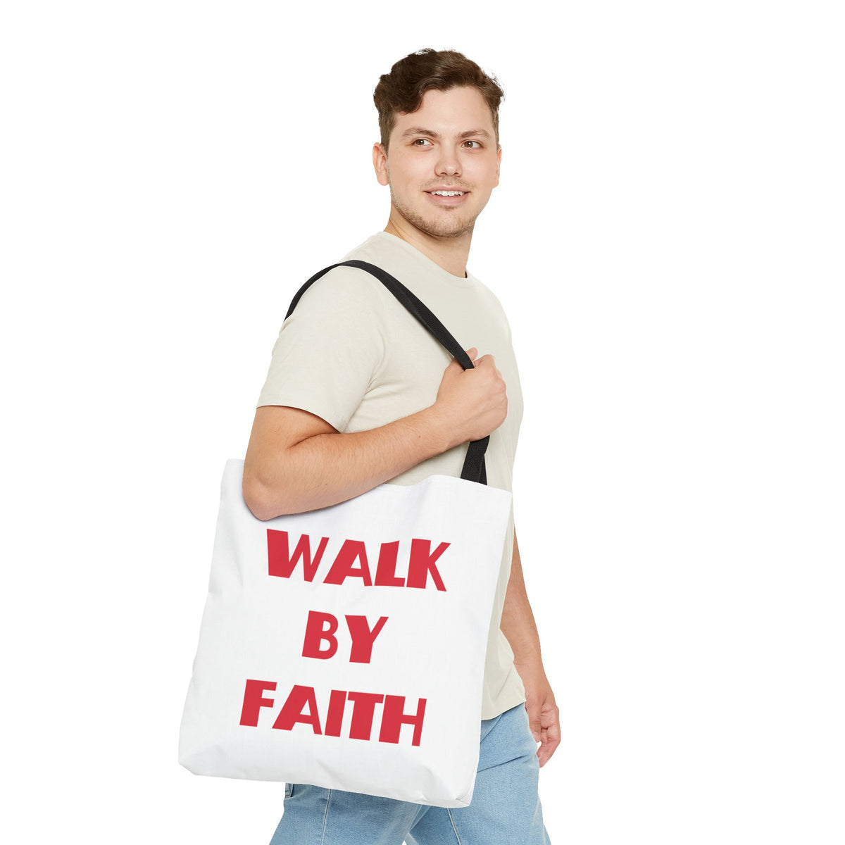 Walk By Faith Christian Tote Bag