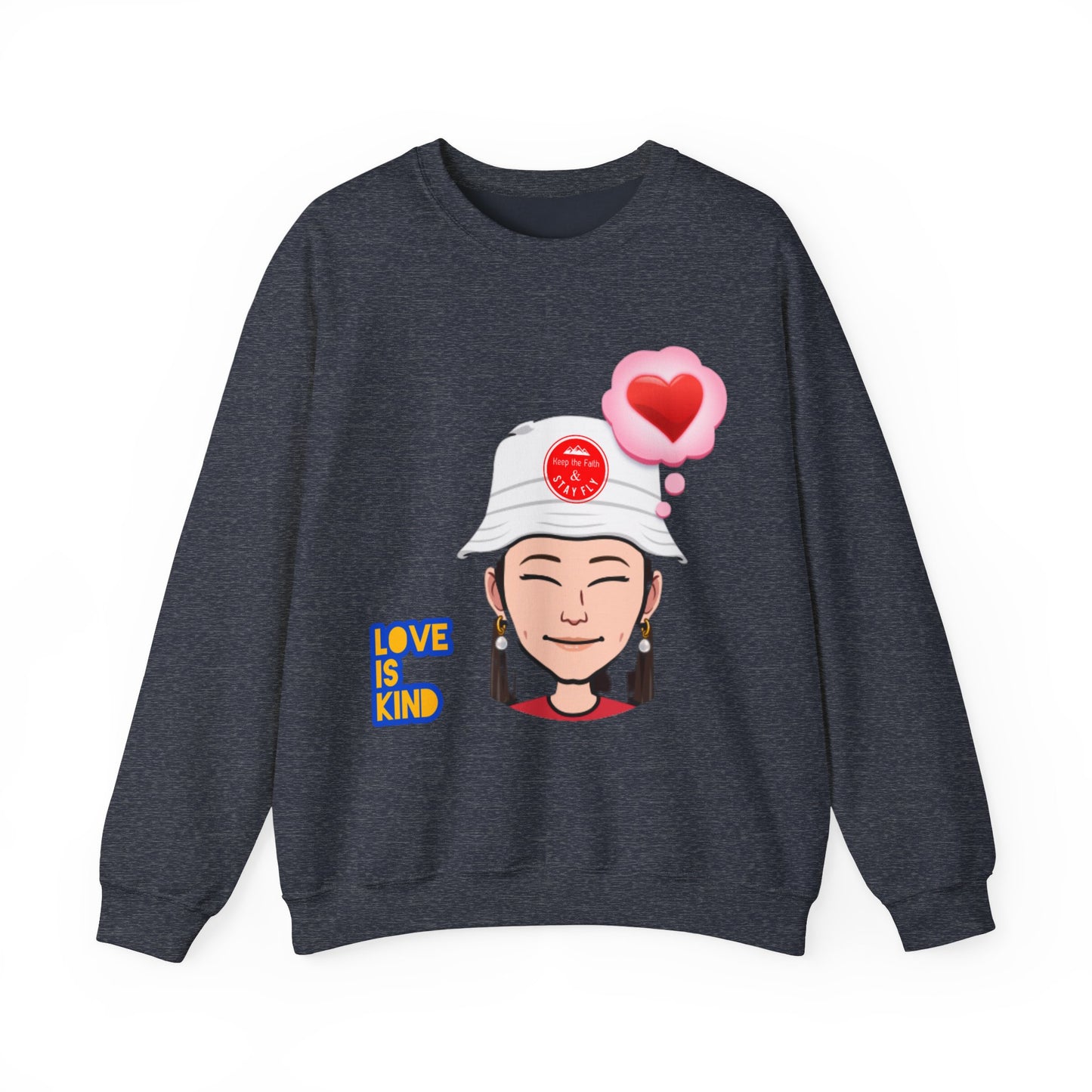 Love Is Kind Women's Christian Emoji Sweatshirt
