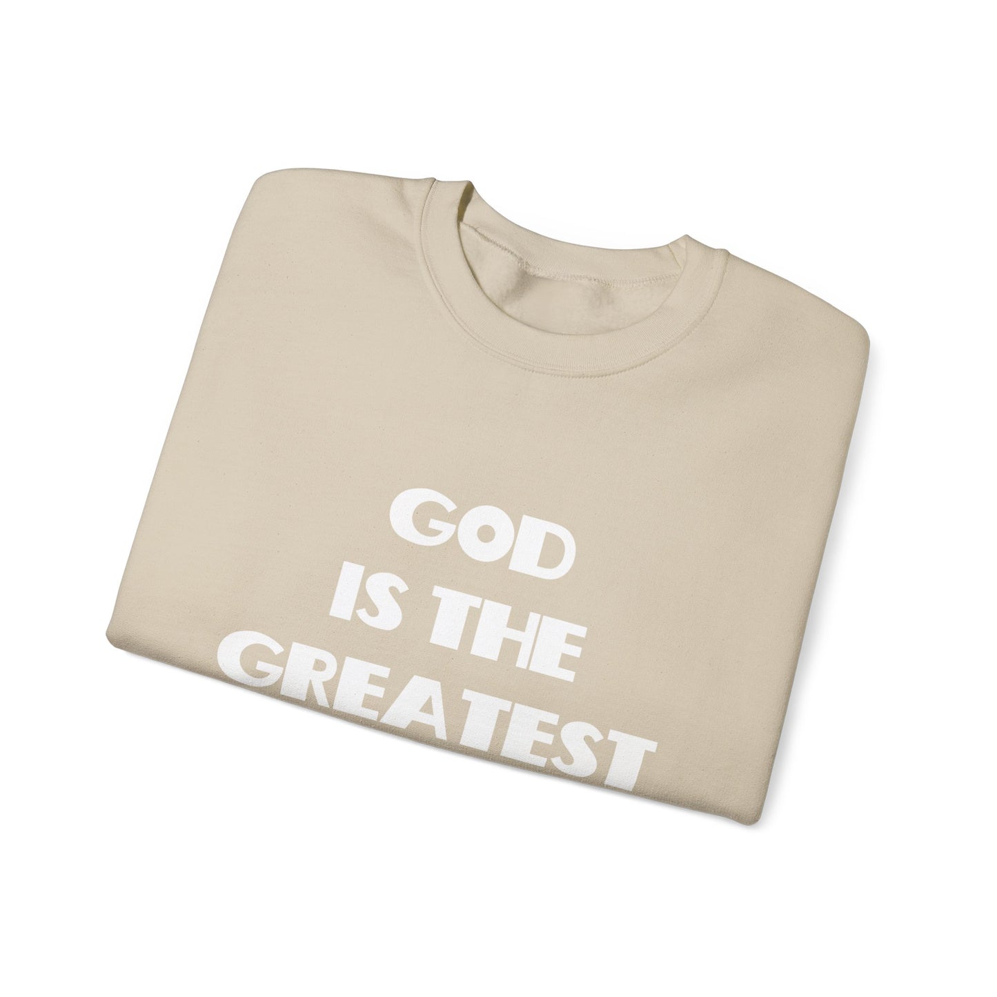 God Is The Greatest Crewneck Sweatshirt, Christian Gifts, Trendy Christian Apparel, Christian Christmas Gifts