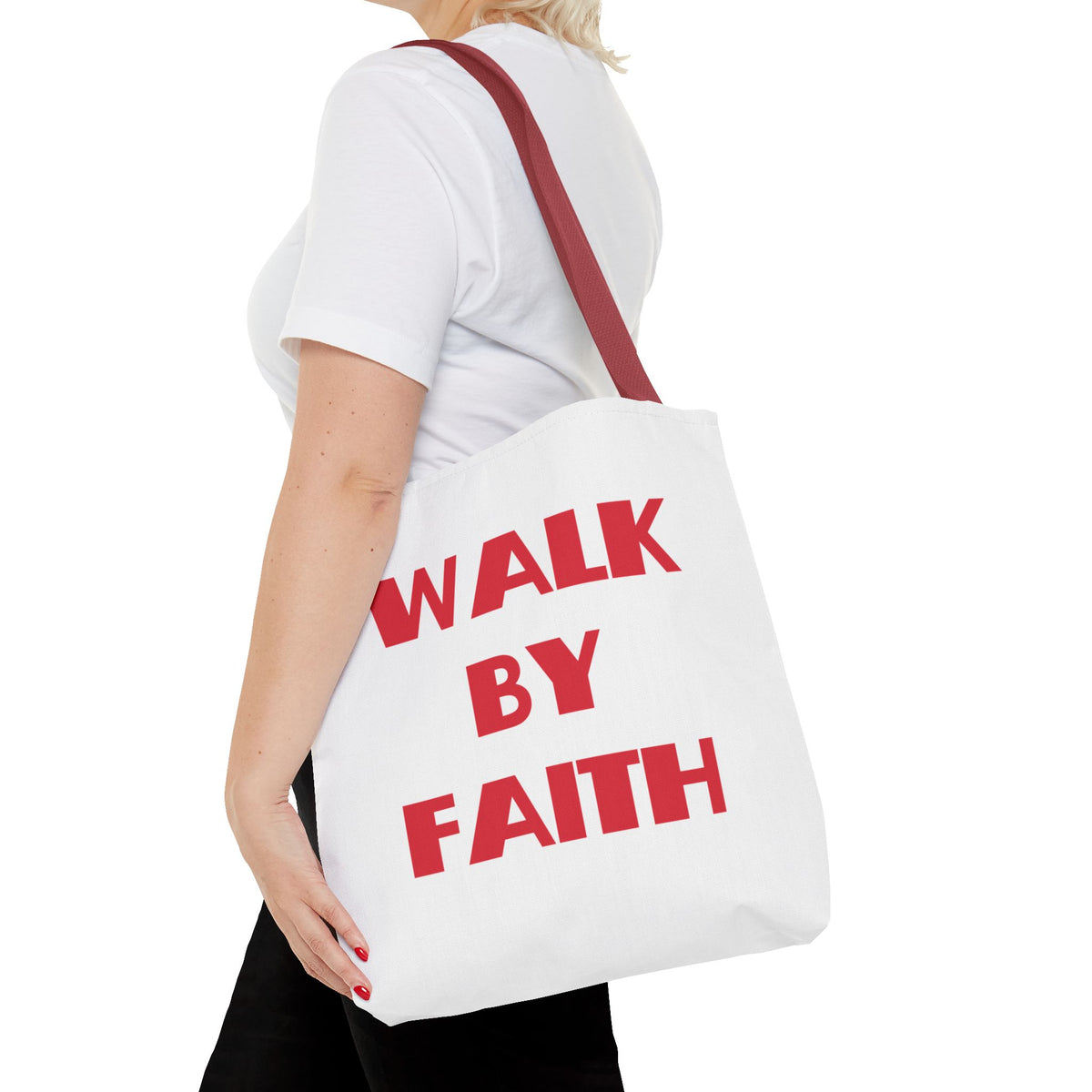 Walk By Faith Christian Tote Bag
