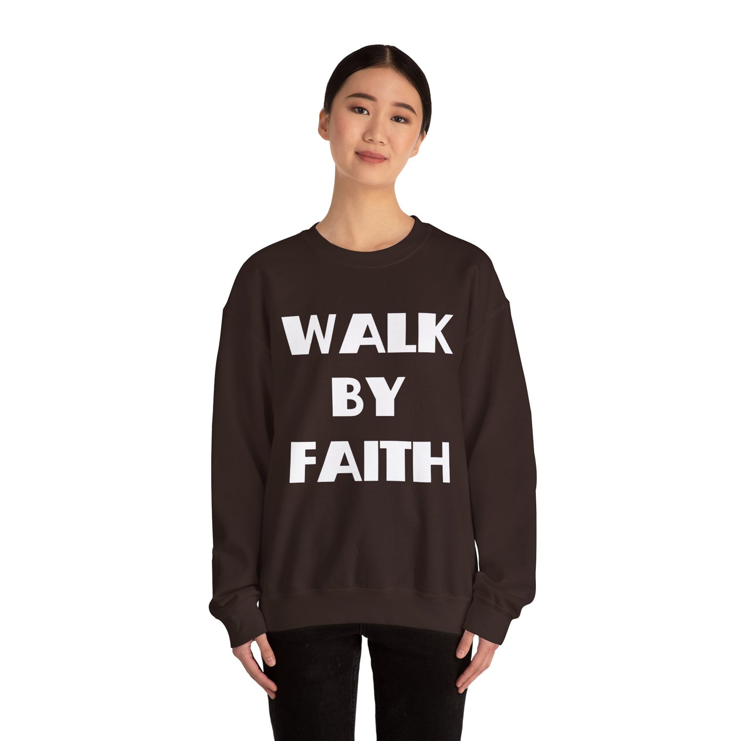Walk By Faith Christian Sweatshirt, Christian Gifts, Christian Back To School Gifts, Trendy Christian Apparel