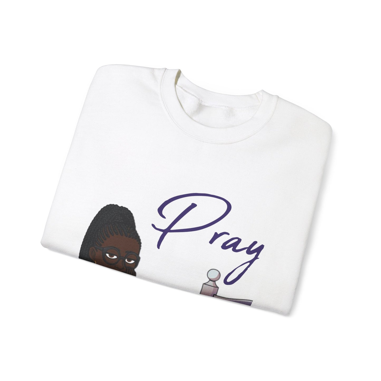 Pray Women's Christian Bitmoji Sweatshirt, Christian Gifts, Christian Back To School Gifts, Trendy Christian Apparel