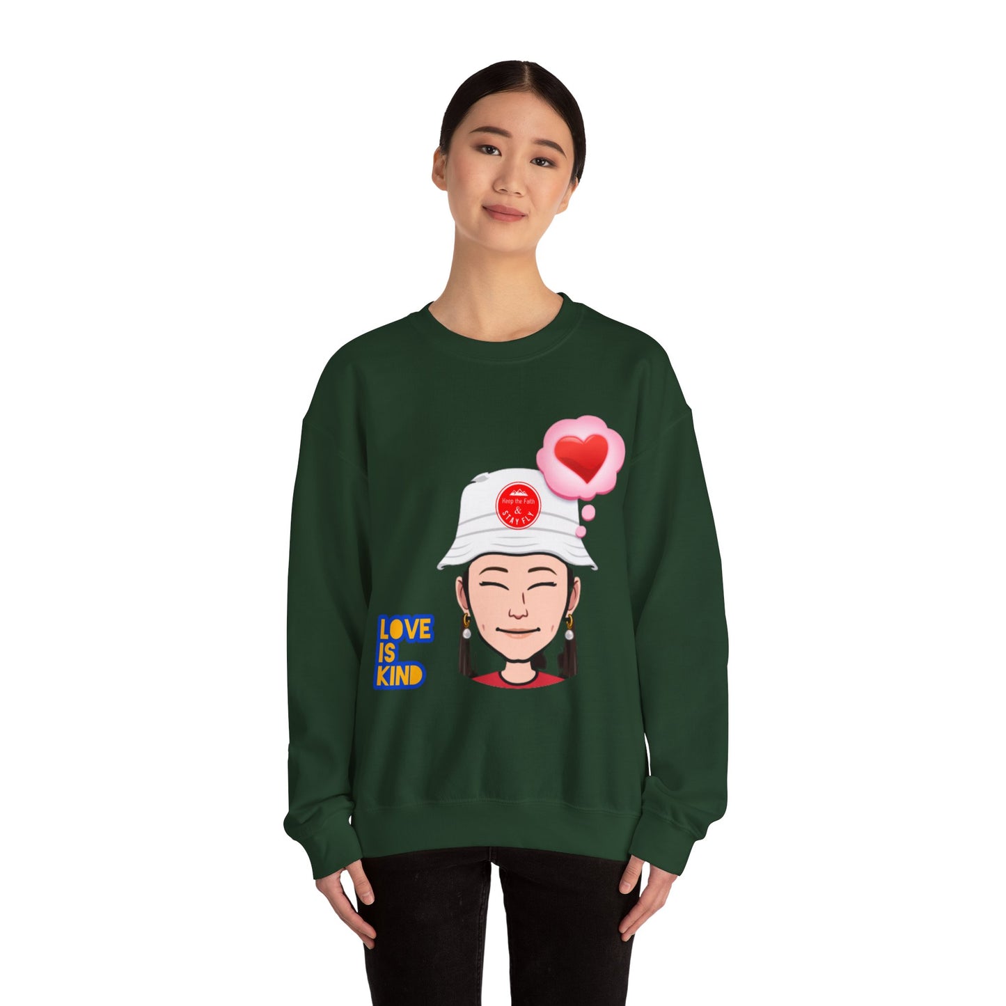 Love Is Kind Women's Christian Emoji Sweatshirt