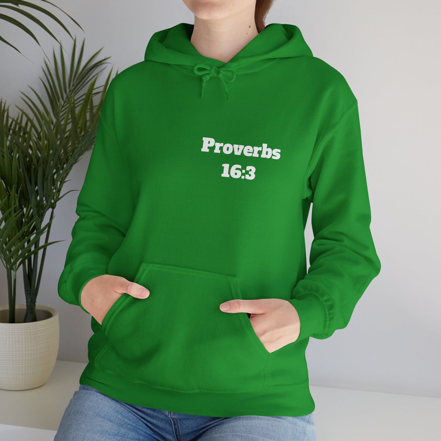 Proverbs 16:3 Christian Hoodie, Christian Gifts, Christian Back To School Gifts, Trendy Christian Apparel