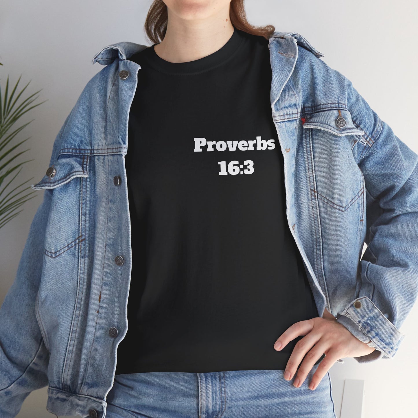 Proverbs 16:3 Christian T-Shirt, Christian Gifts, Christian Back To School Gifts, Trendy Christian Apparel