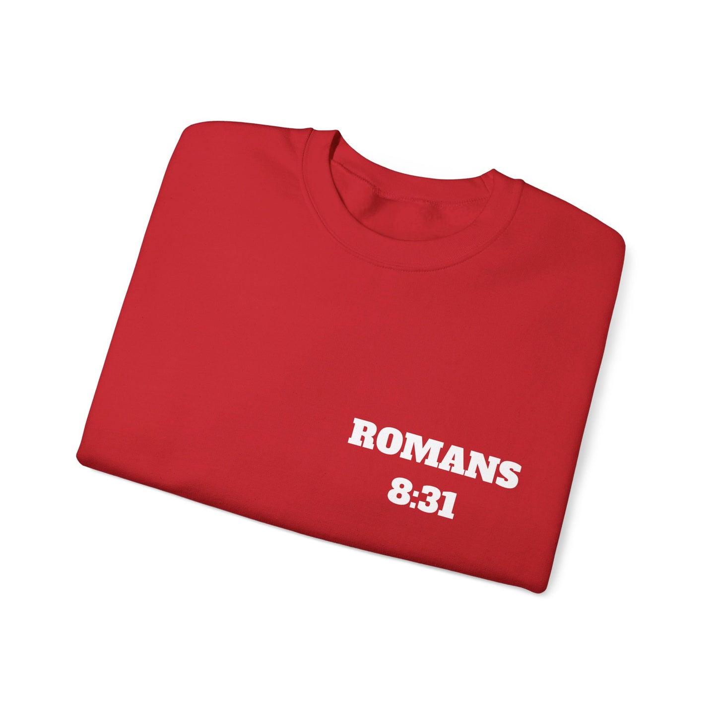 Romans 8:31 - Christian Sweatshirt, Christian Clothing Brand, Modern Christian Clothing, Christian Shirts, Christian Apparel, Bible Shirts