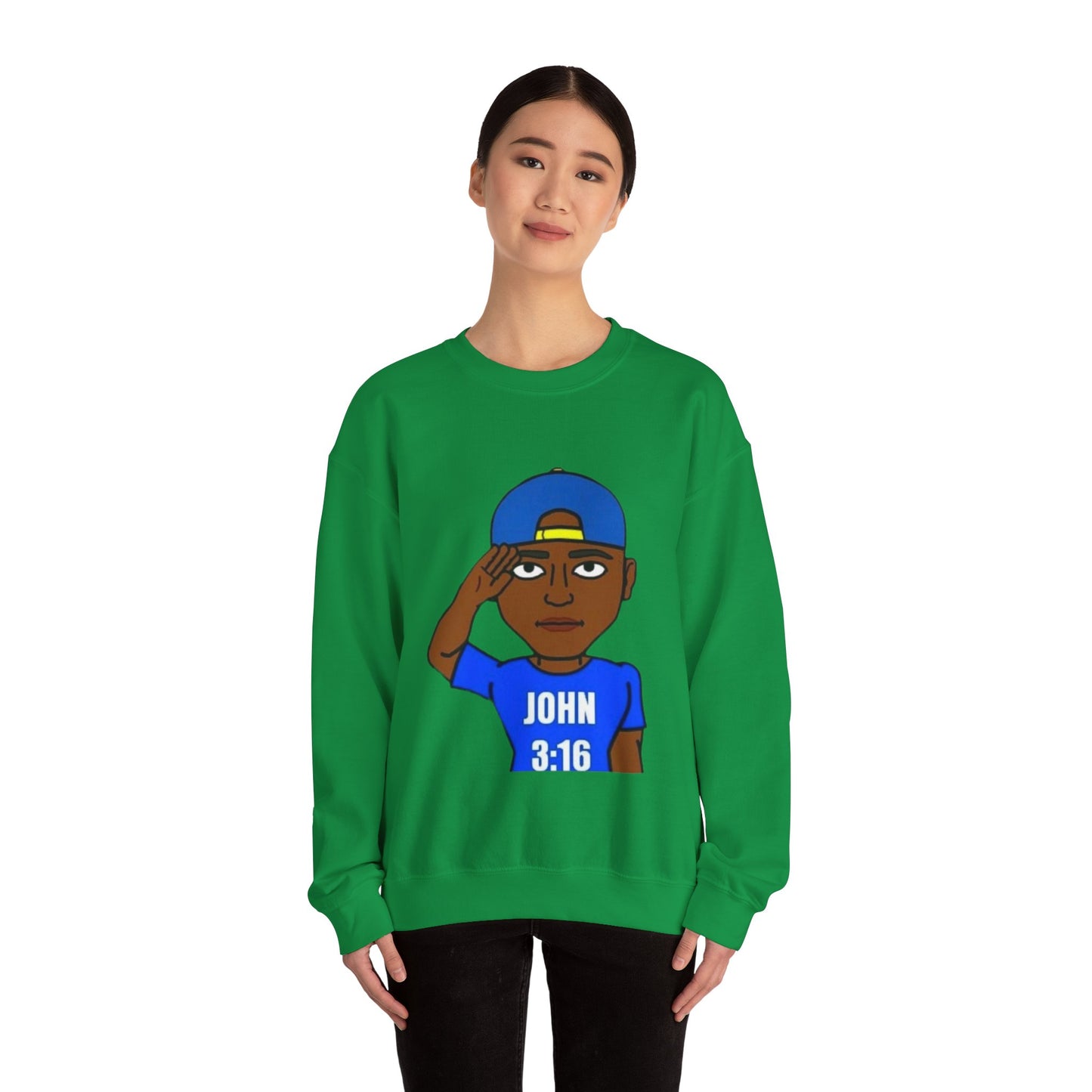 John 3:16 Christian Bitmoji Sweatshirt, Christian Gifts, Christian Back To School Gifts, Trendy Christian Apparel