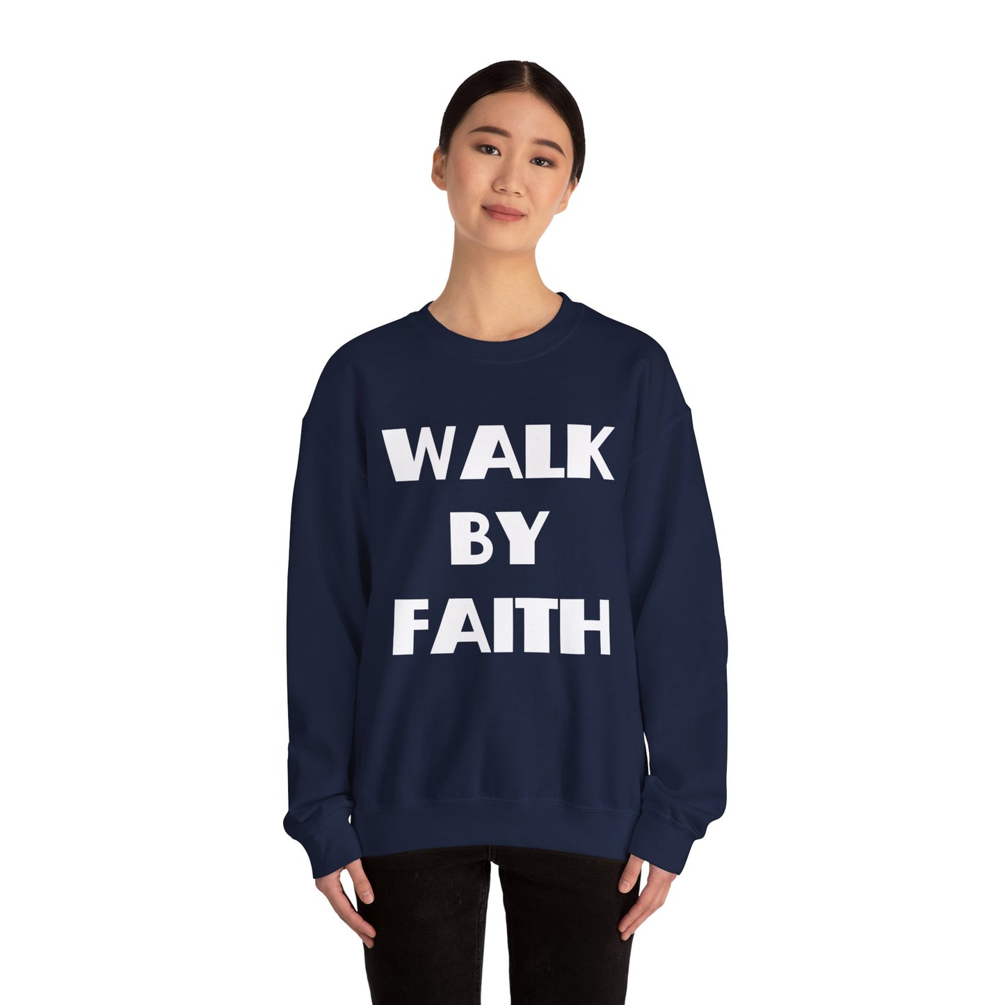 Walk By Faith Christian Sweatshirt, Christian Gifts, Christian Back To School Gifts, Trendy Christian Apparel