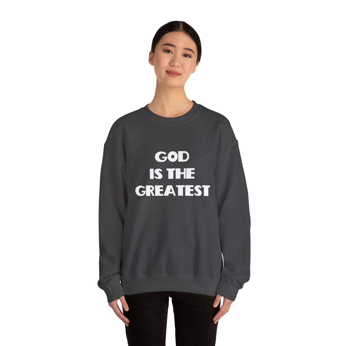 God Is The Greatest Crewneck Sweatshirt, Christian Gifts, Trendy Christian Apparel, Christian Christmas Gifts