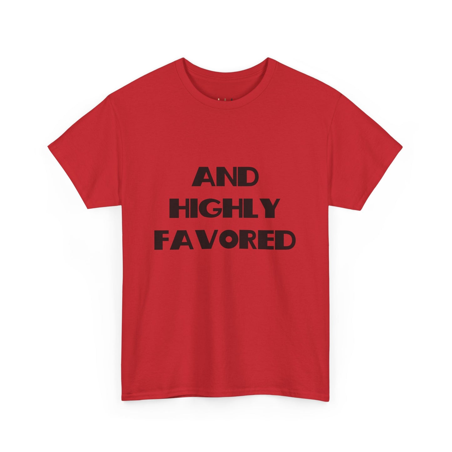 And Highly Favored Christian Tee Shirt, Christian Gifts, Trendy Christian Apparel, Christian Christmas Gifts