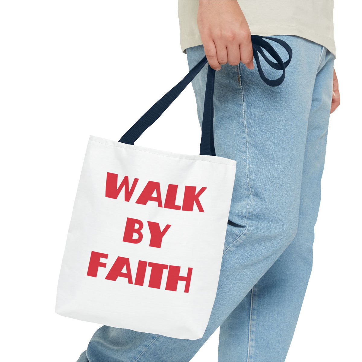 Walk By Faith Christian Tote Bag