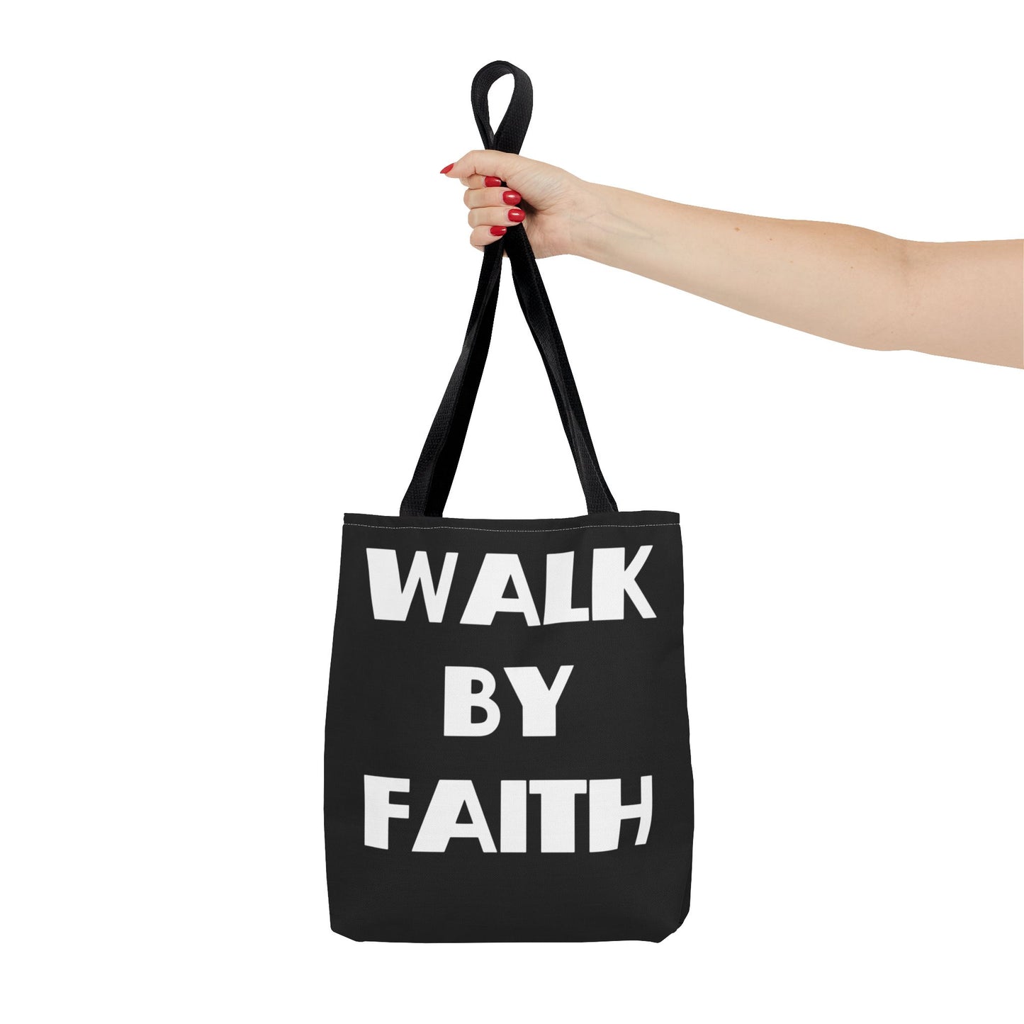 Walk by Faith Not Christian Tote Bag, Christian Gifts, Christian Back To School Gifts, Trendy Christian Apparel