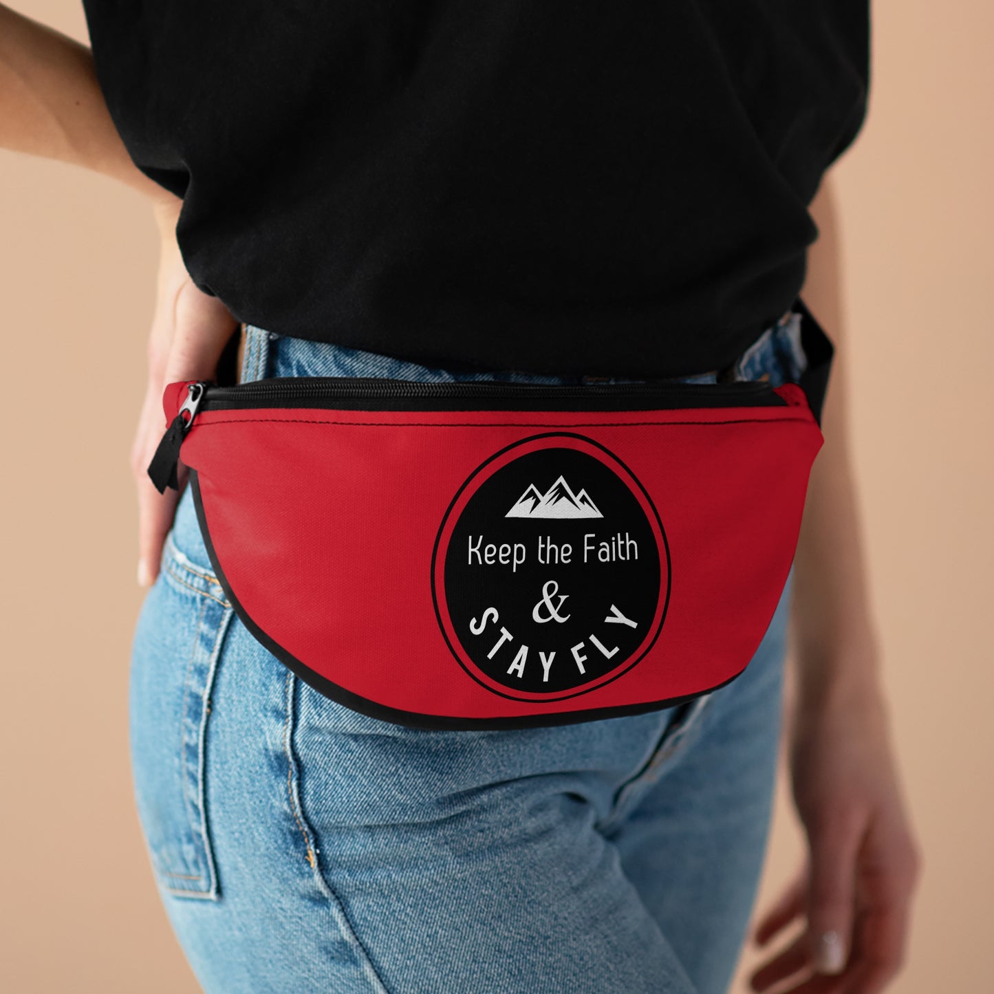 Keep The Faith & Stay Fly Christian Fanny Pack, Christian Accessories, Christian Gifts, Christian Back To School Gifts, Trendy Christian Apparel