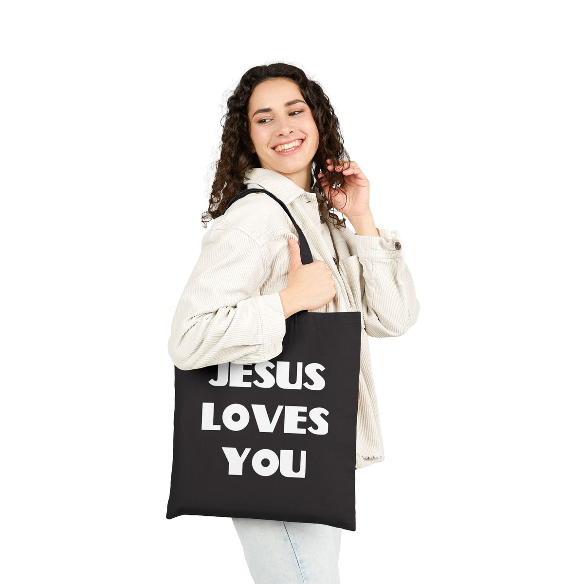 Jesus Loves You / Thank You Jesus Christian Tote Bag