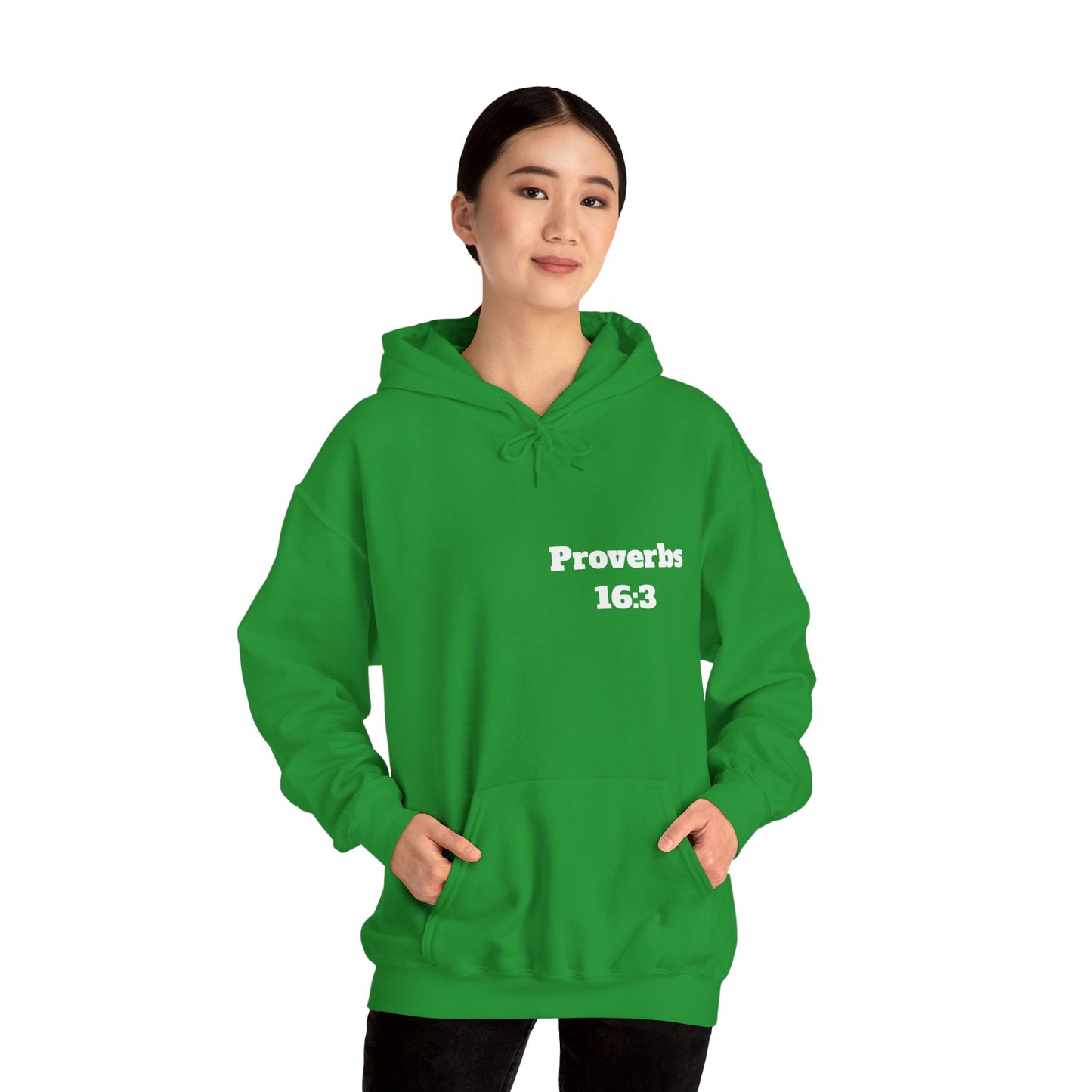 Proverbs 16:3 Christian Hoodie, Christian Gifts, Christian Back To School Gifts, Trendy Christian Apparel