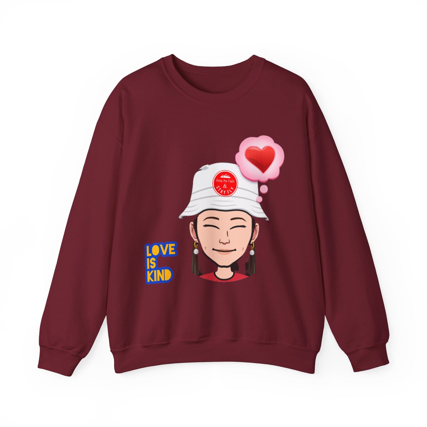 Love Is Kind Women's Christian Emoji Sweatshirt