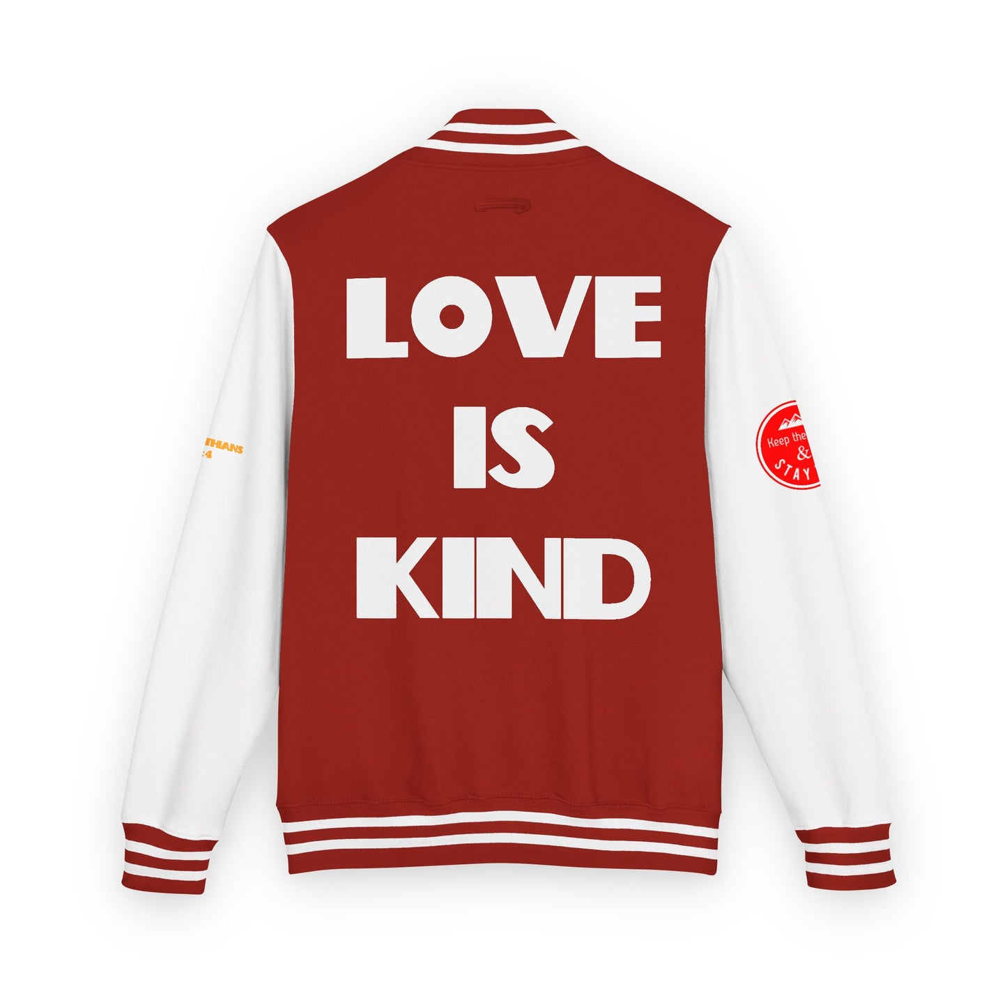 Love Is Kind Letterman Jacket, Christian Letterman Jacket, Christian Streetwear
