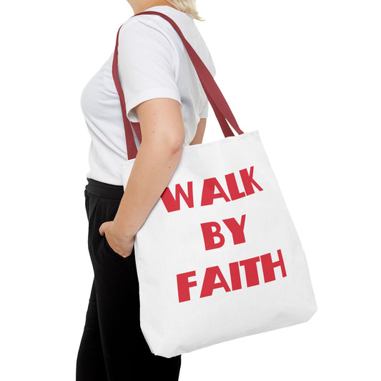 Walk By Faith Christian Tote Bag
