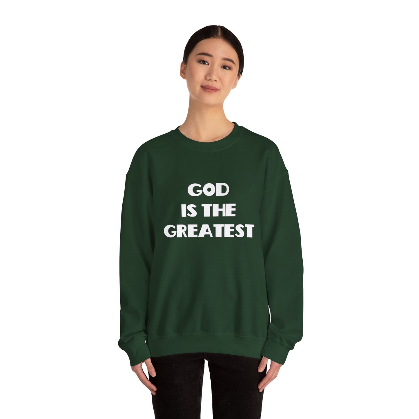 God Is The Greatest Crewneck Sweatshirt, Christian Gifts, Trendy Christian Apparel, Christian Christmas Gifts