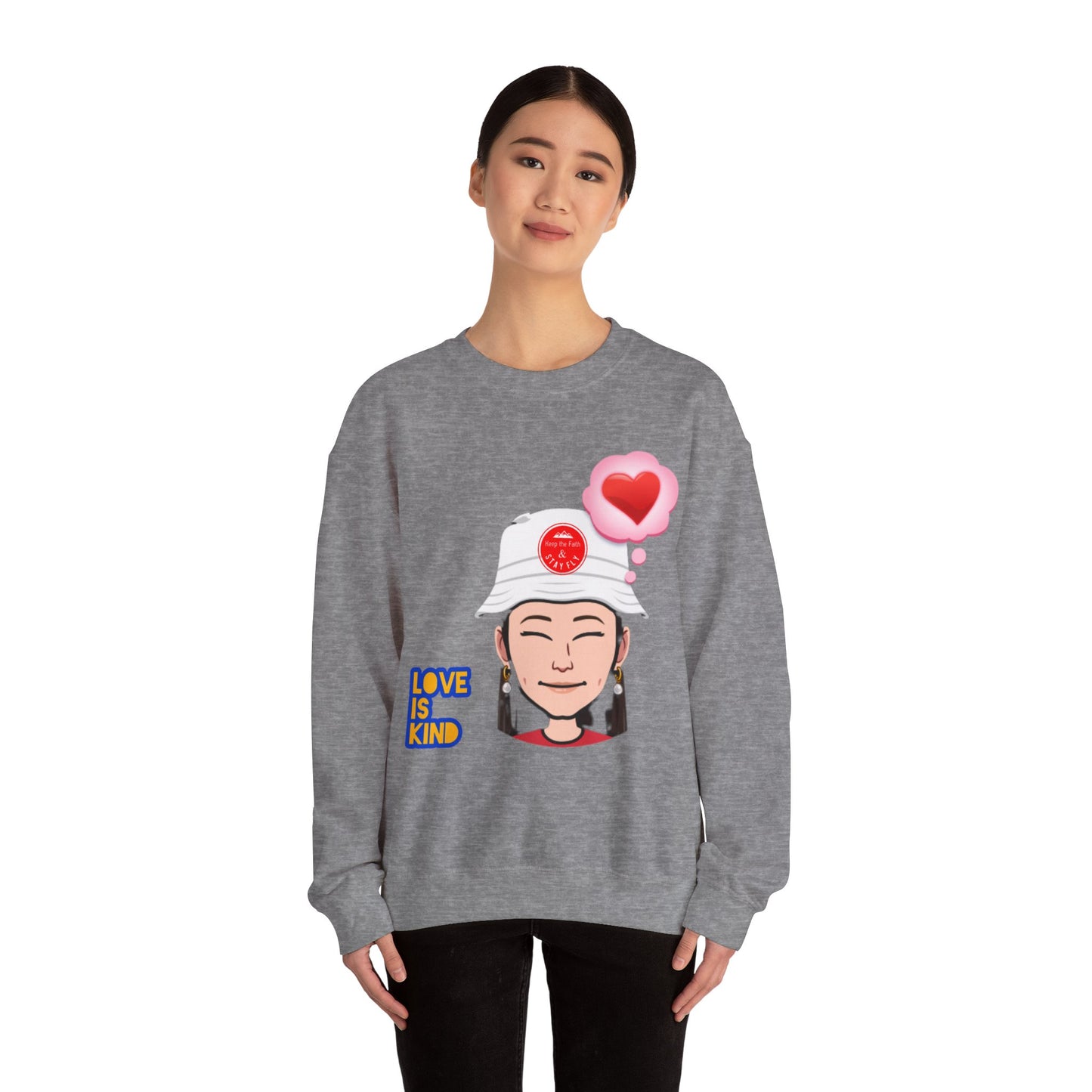 Love Is Kind Women's Christian Emoji Sweatshirt