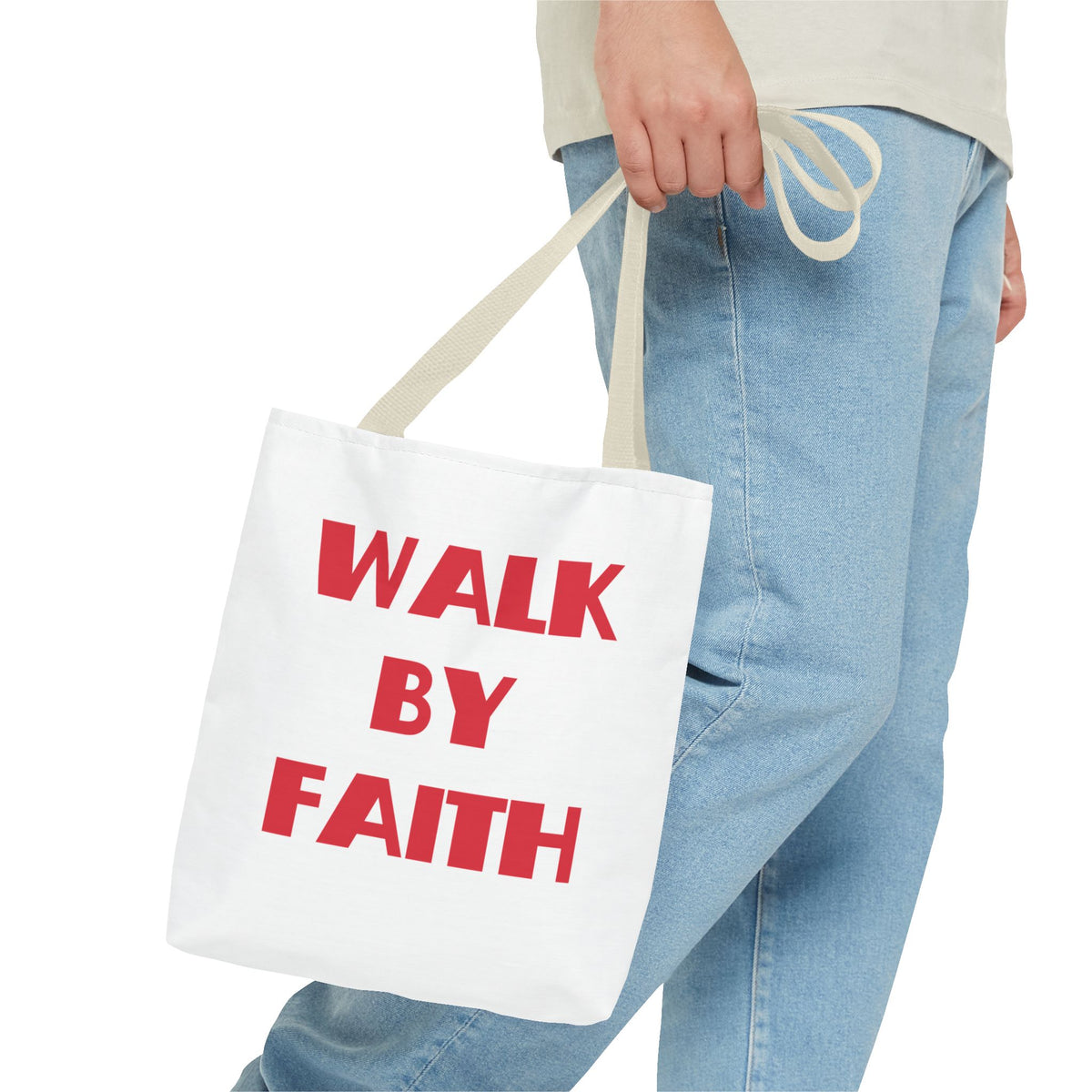 Walk By Faith Christian Tote Bag