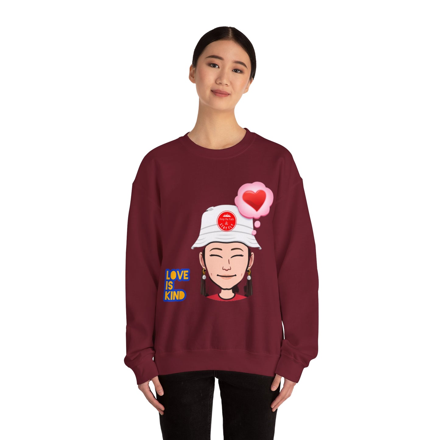 Love Is Kind Women's Christian Emoji Sweatshirt
