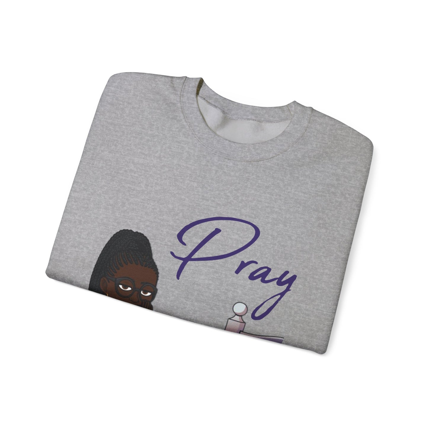 Pray Women's Christian Bitmoji Sweatshirt, Christian Gifts, Christian Back To School Gifts, Trendy Christian Apparel