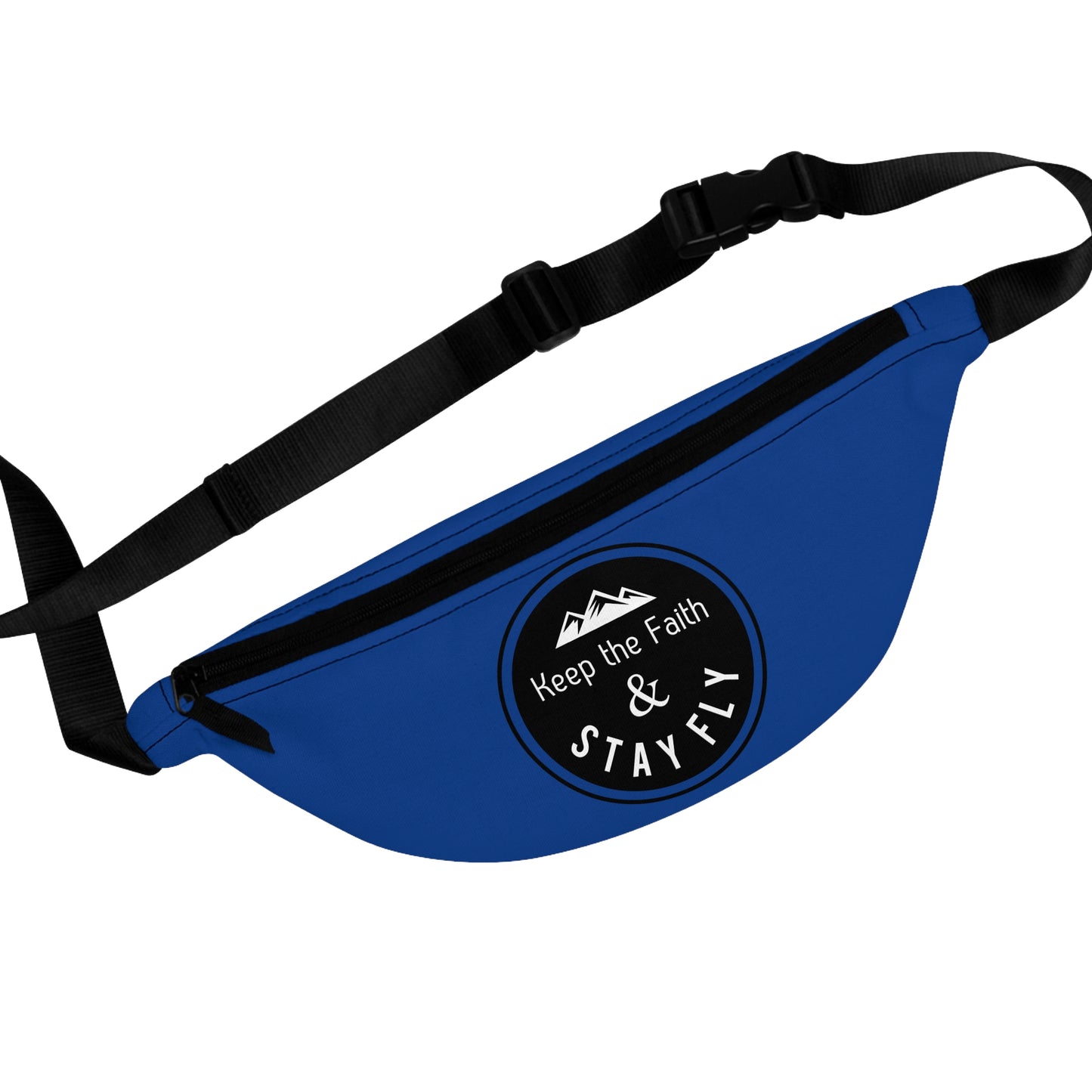 Keep The Faith & Stay Fly Christian Fanny Pack (Dark Blue), Christian Bag, Christian Gifts, Christian Back To School Gifts, Trendy Christian Apparel