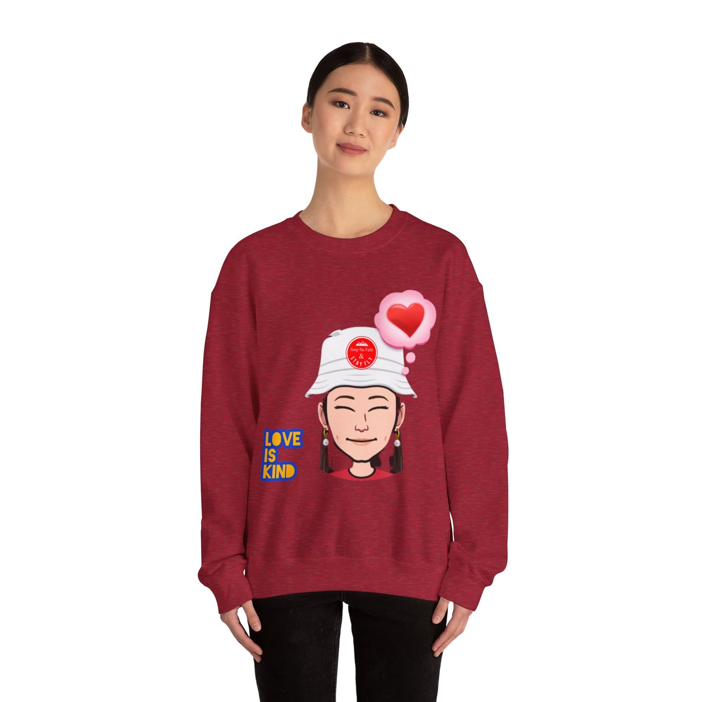 Love Is Kind Women's Christian Emoji Sweatshirt