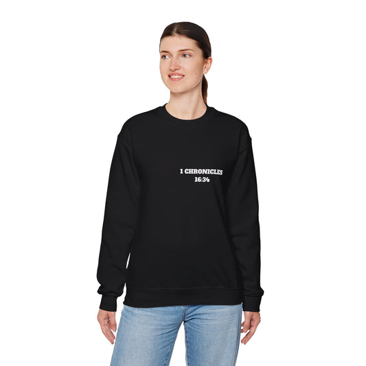 1 Chronicles 16:34 Christian Sweatshirt, Christian Gifts, Christian Back To School Gifts, Church Outfits