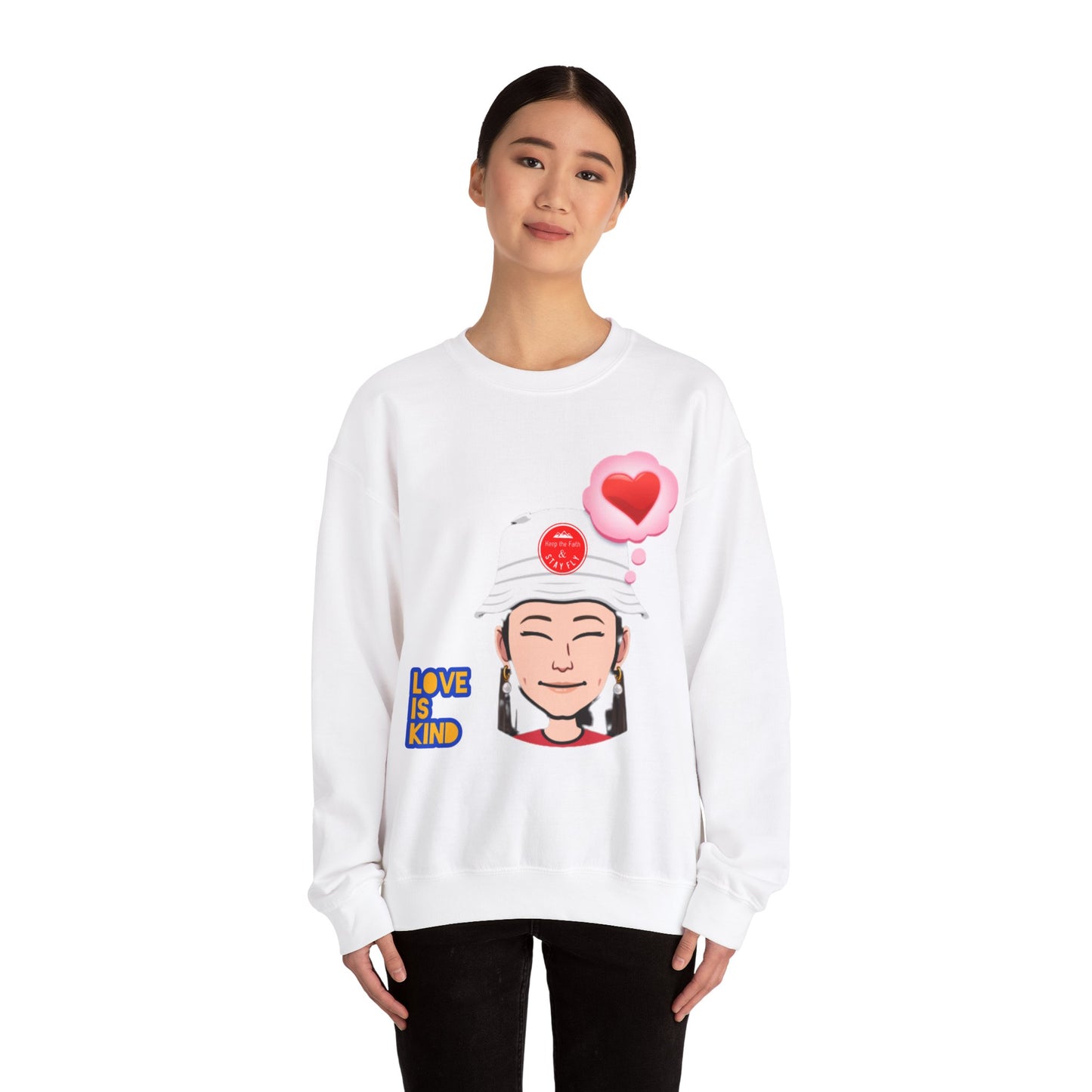 Love Is Kind Women's Christian Emoji Sweatshirt