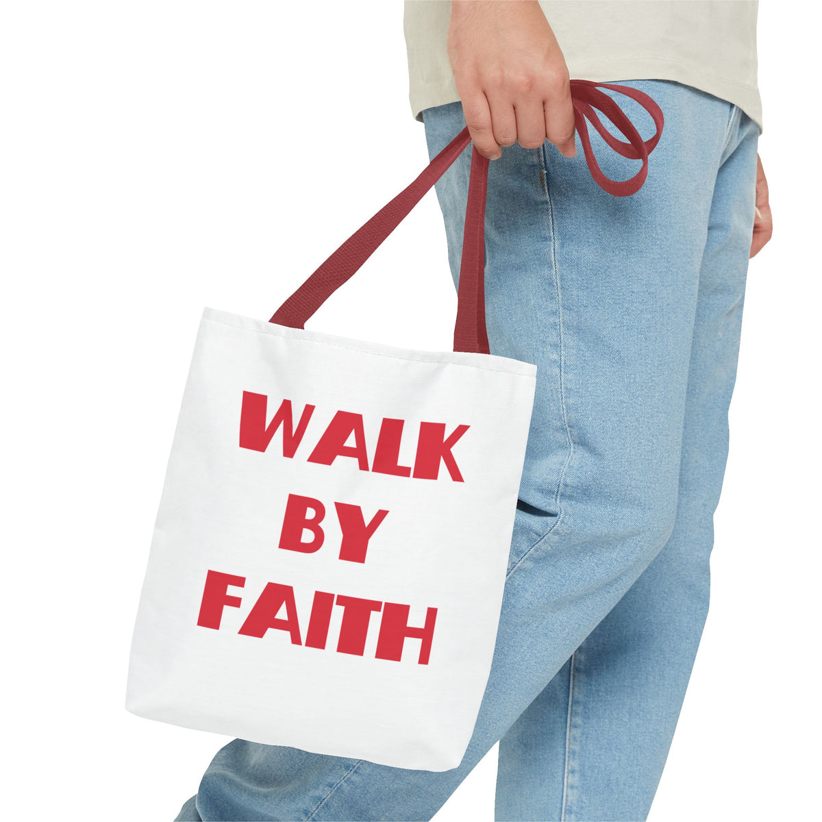 Walk By Faith Christian Tote Bag