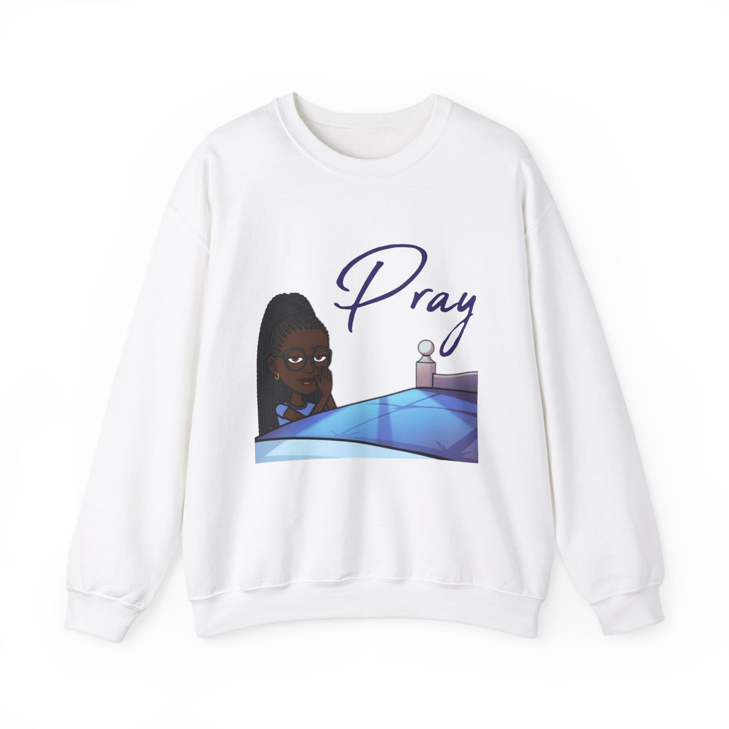Pray Women's Christian Bitmoji Sweatshirt, Christian Gifts, Christian Back To School Gifts, Trendy Christian Apparel