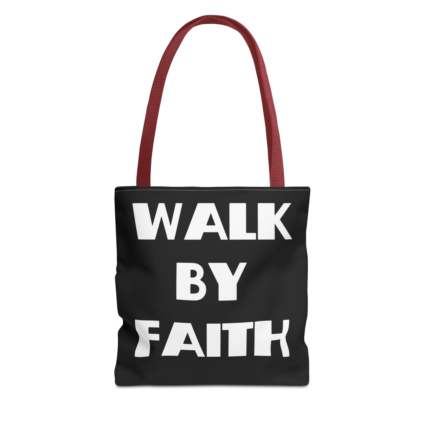 Walk by Faith Not Christian Tote Bag, Christian Gifts, Christian Back To School Gifts, Trendy Christian Apparel