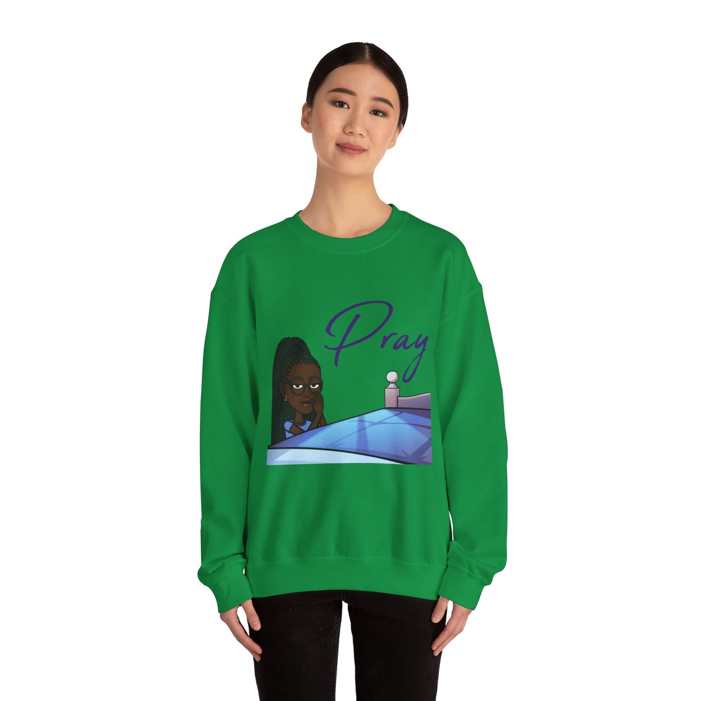 Pray Women's Christian Bitmoji Sweatshirt, Christian Gifts, Christian Back To School Gifts, Trendy Christian Apparel