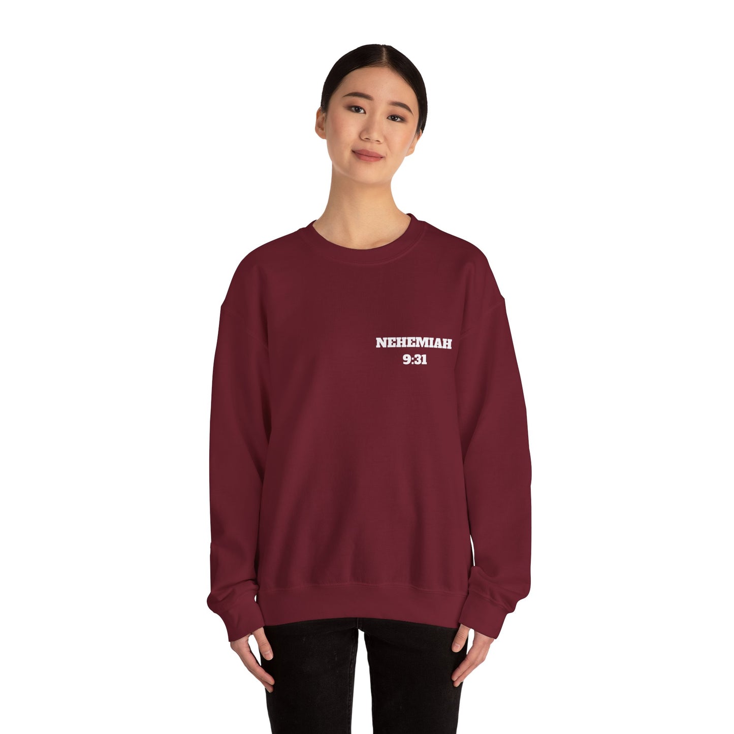 Nehemiah 9:31 Christian Sweatshirt, Christian Gifts, Christian Back To School Gifts, Church Outfits