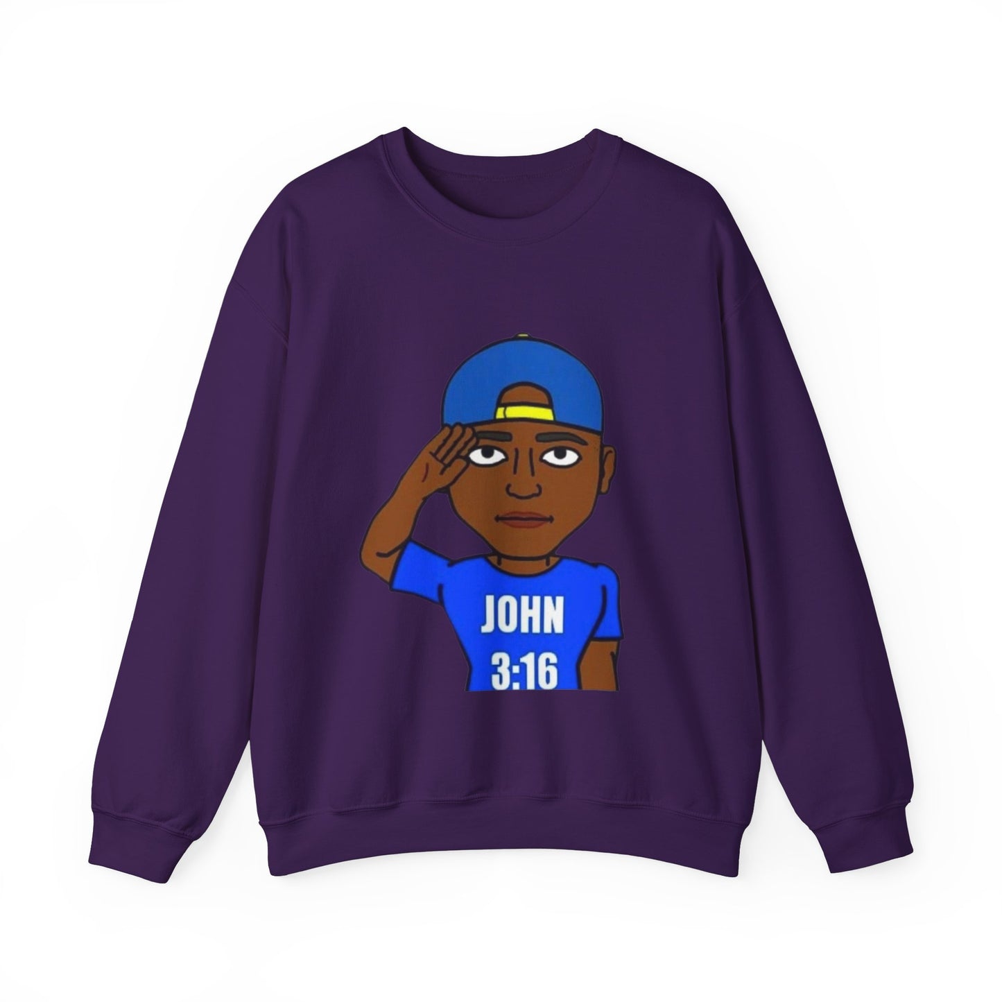 John 3:16 Christian Bitmoji Sweatshirt, Christian Gifts, Christian Back To School Gifts, Trendy Christian Apparel