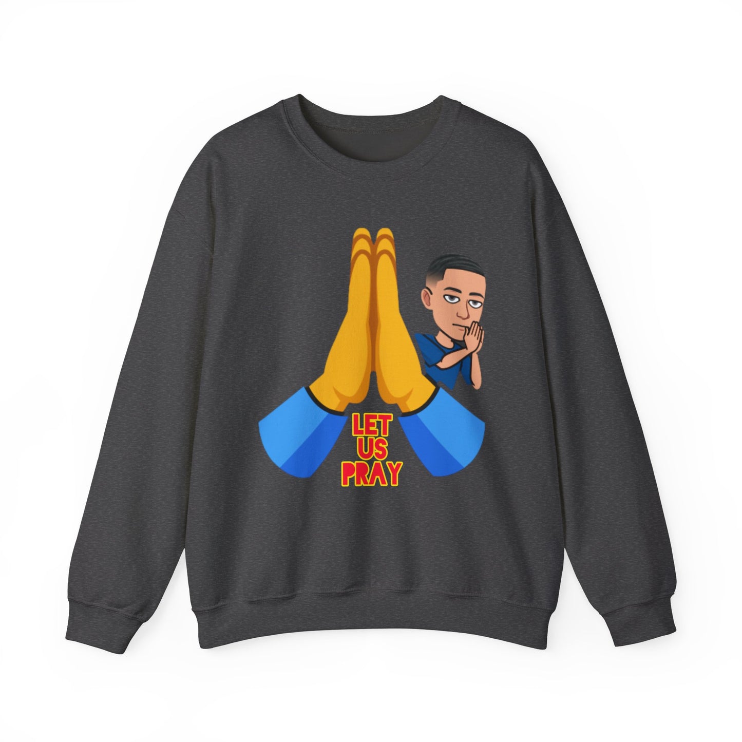 Let Us Pray Men's Christian Cartoon Sweatshirt