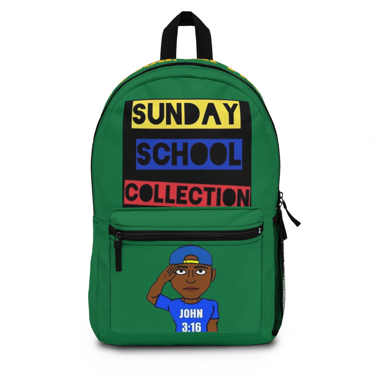 John 3:16 Bitmoji Christian Backpack, Christian Back To School, Christian Kids, Christian Bookbag, Kids Bookbag, Purple Bookbag,