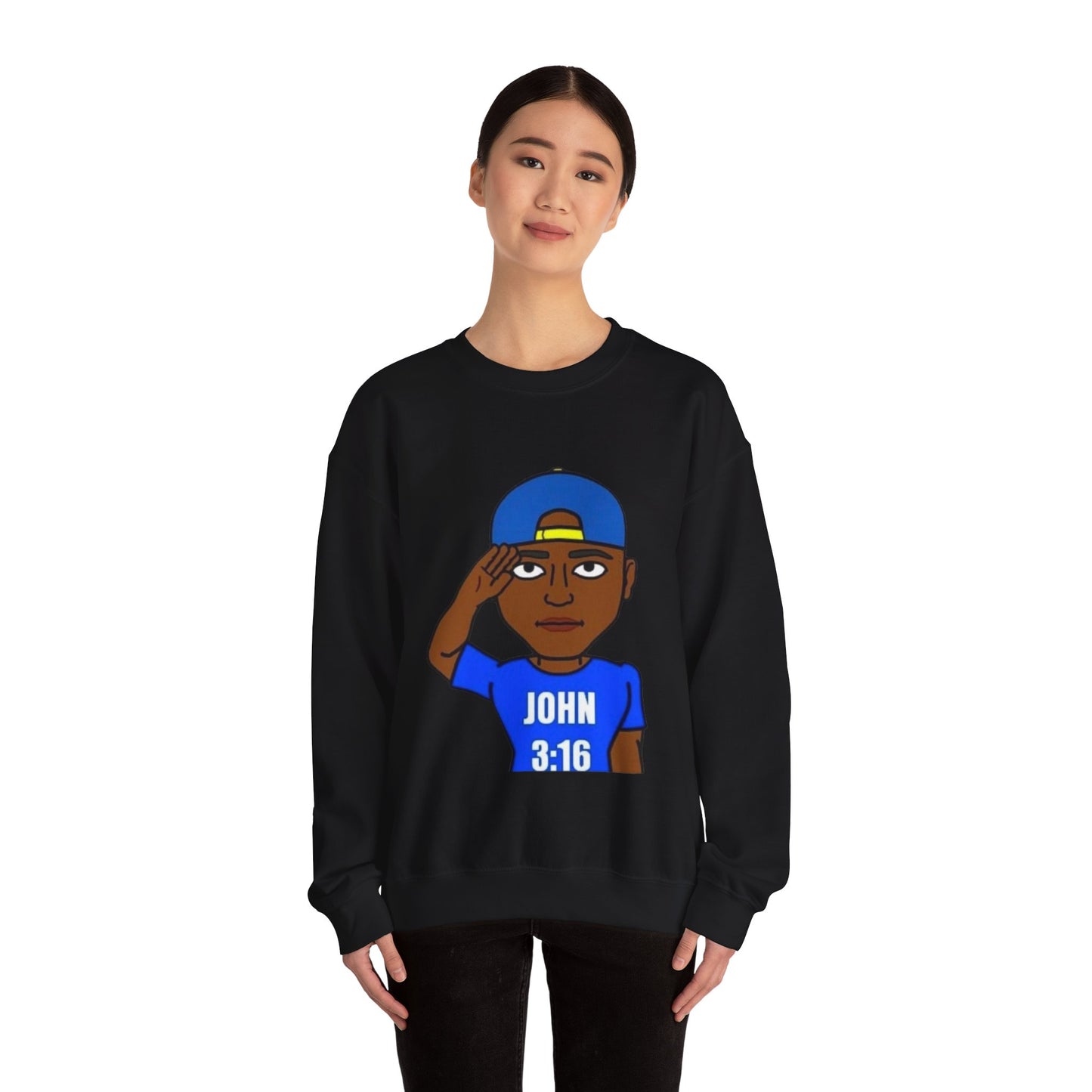 John 3:16 Christian Bitmoji Sweatshirt, Christian Gifts, Christian Back To School Gifts, Trendy Christian Apparel
