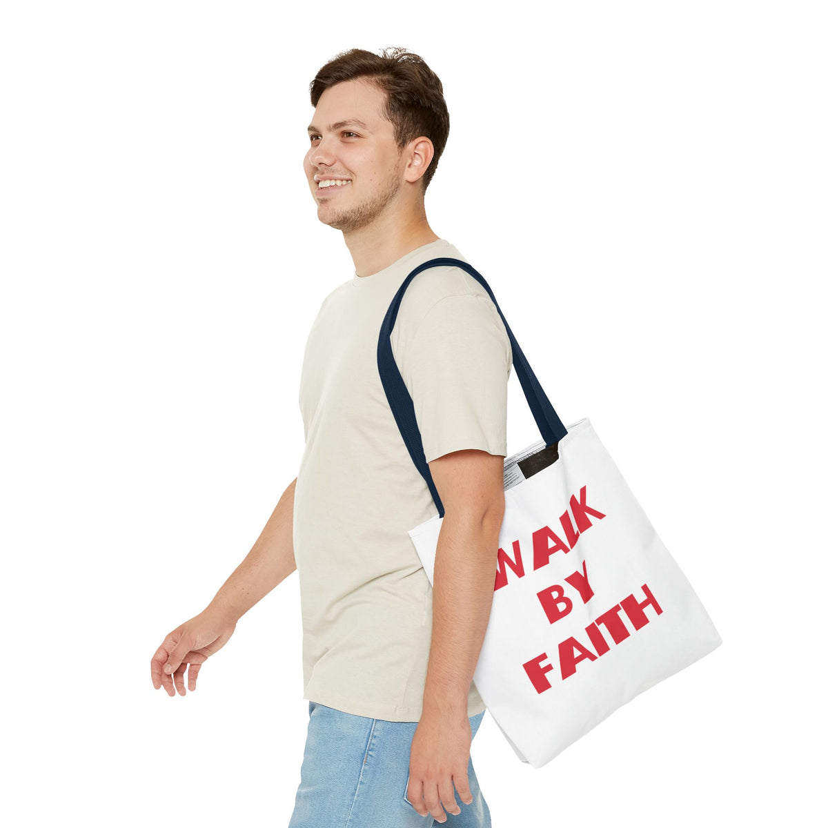 Walk By Faith Christian Tote Bag