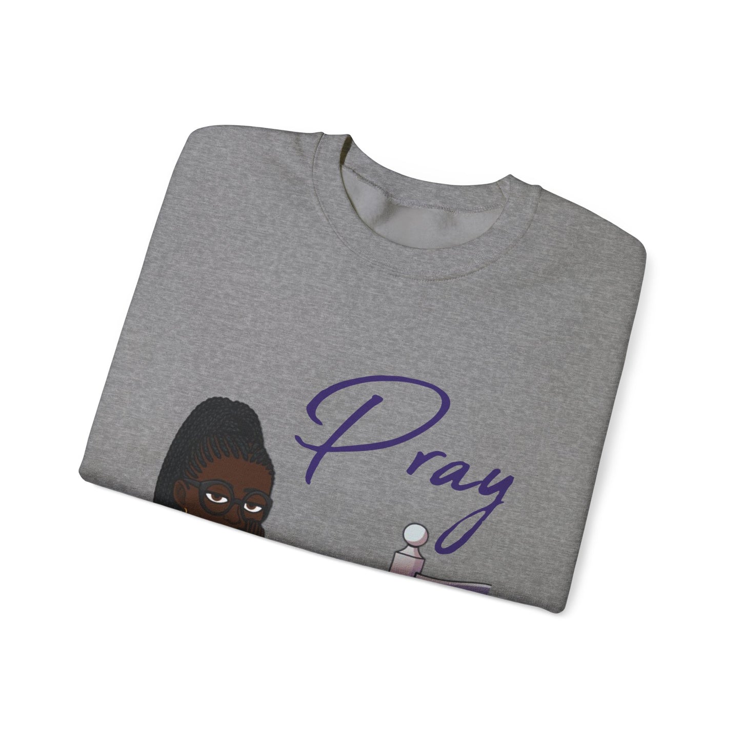 Pray Women's Christian Bitmoji Sweatshirt, Christian Gifts, Christian Back To School Gifts, Trendy Christian Apparel