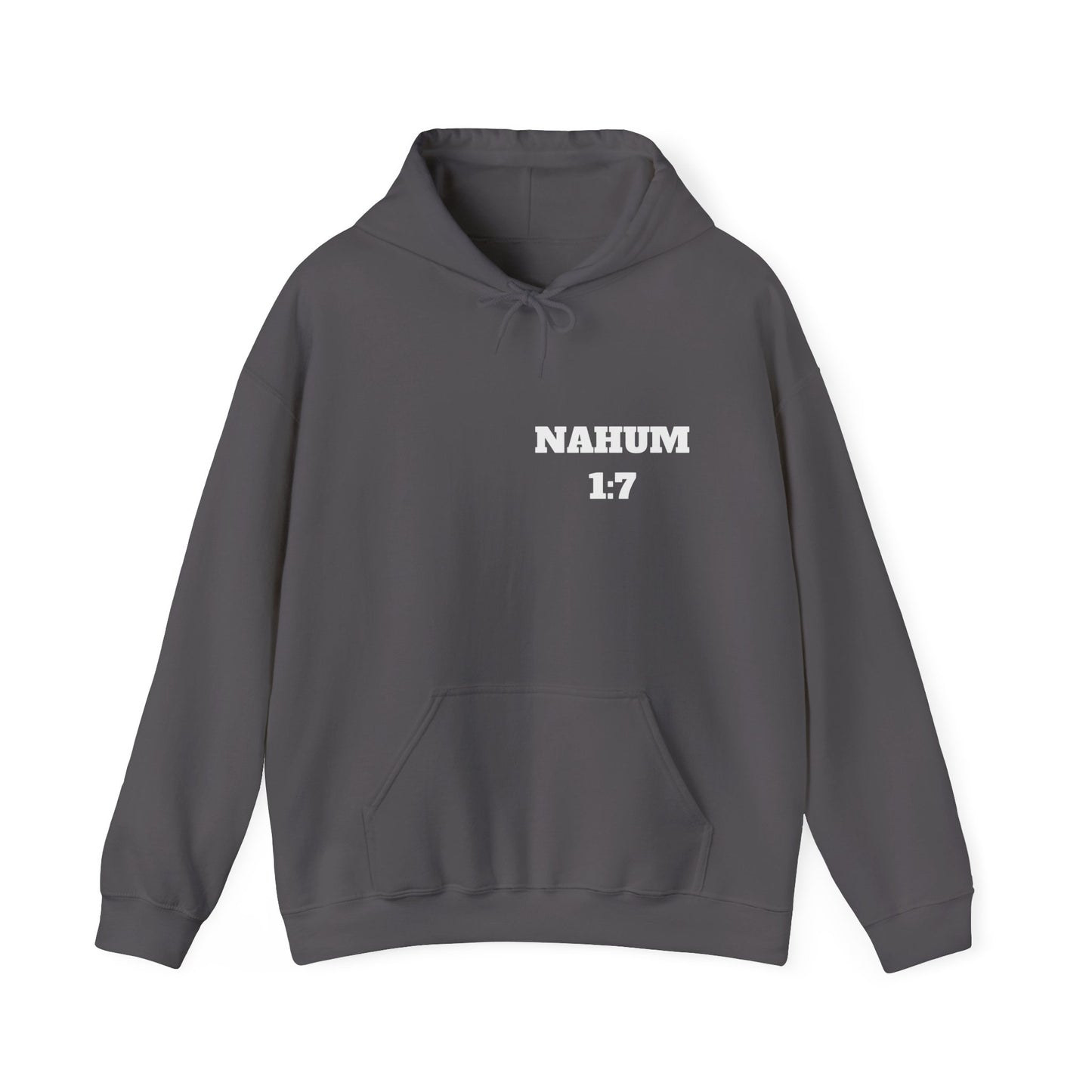Nahum 1:7 Bible Christian Hoodie, Christian Gifts, Christian Back To School Gifts, Trendy Christian Apparel