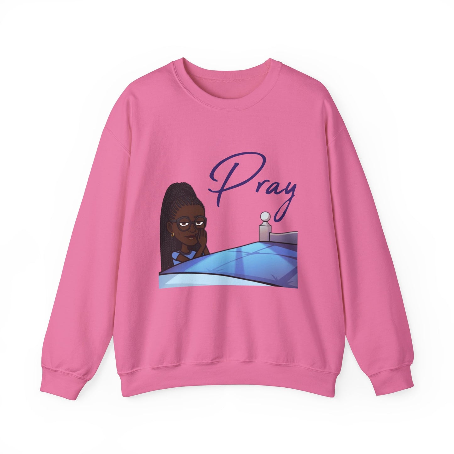 Pray Women's Christian Bitmoji Sweatshirt, Christian Gifts, Christian Back To School Gifts, Trendy Christian Apparel