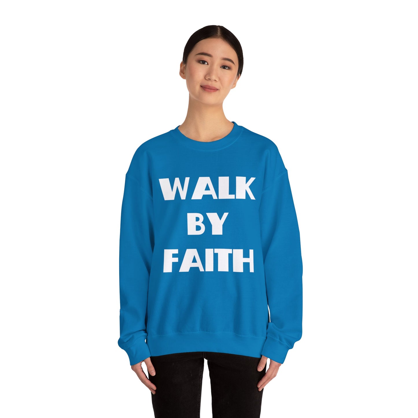 Walk By Faith Christian Sweatshirt, Christian Gifts, Christian Back To School Gifts, Trendy Christian Apparel