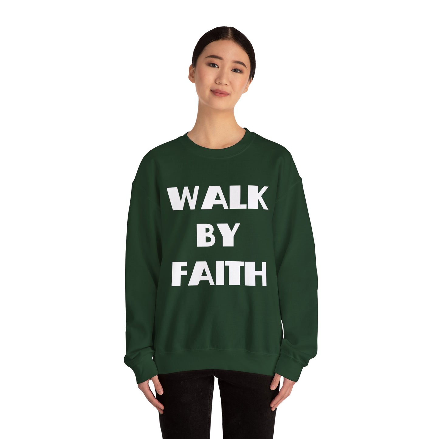 Walk By Faith Christian Sweatshirt, Christian Gifts, Christian Back To School Gifts, Trendy Christian Apparel